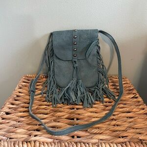 Fringe Crossbody Bag - Teal